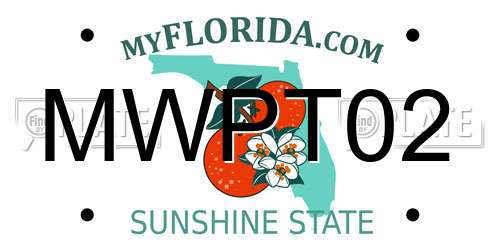 MWPT02 Florida License Plate