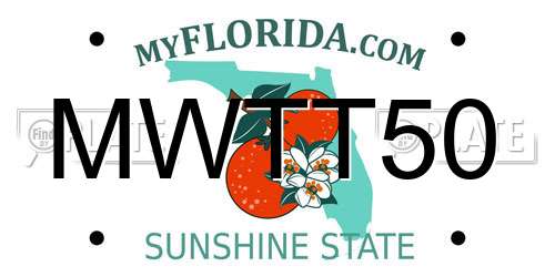 MWTT50 Florida License Plate