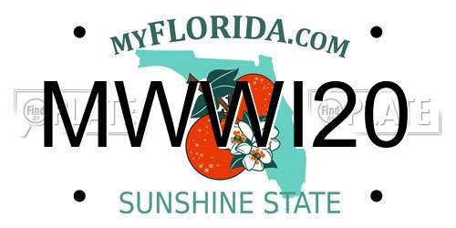 MWWI20 Florida License Plate