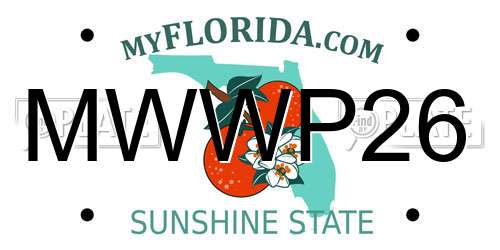 MWWP26 Florida License Plate