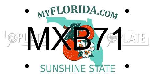 MXB71 Florida License Plate