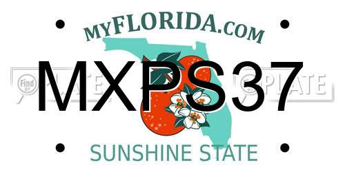 MXPS37 Florida License Plate