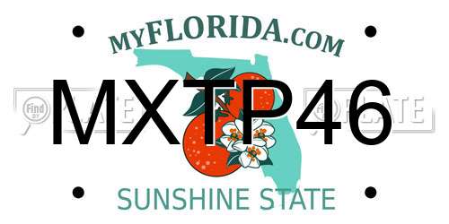 MXTP46 Florida License Plate