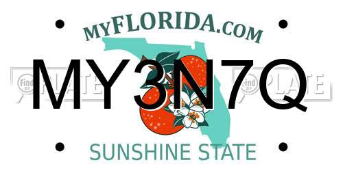 MY3N7Q Florida License Plate