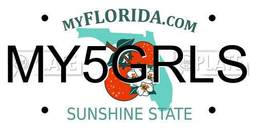 MY5GRLS Florida License Plate