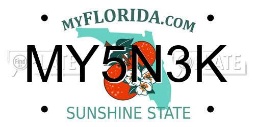 MY5N3K Florida License Plate