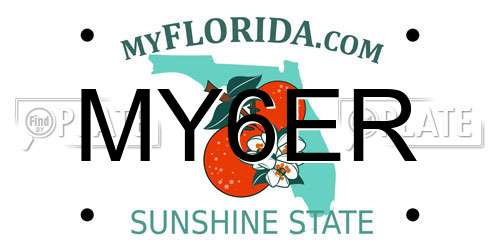 MY6ER Florida License Plate