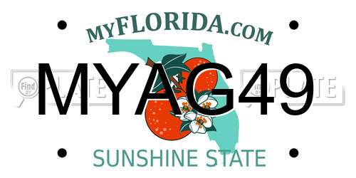 MYAG49 Florida License Plate