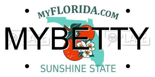 MYBETTY Florida License Plate