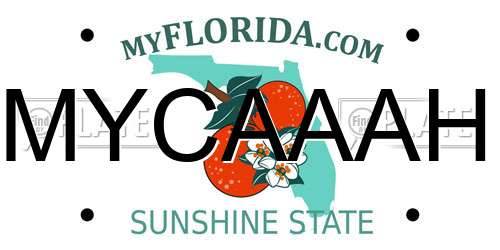 MYCAAAH Florida License Plate
