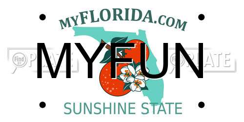 MYFUN Florida License Plate