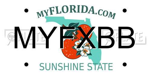 MYFXBB Florida License Plate