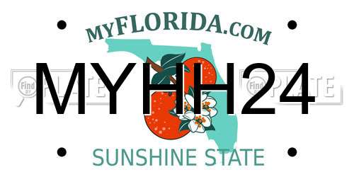 MYHH24 Florida License Plate