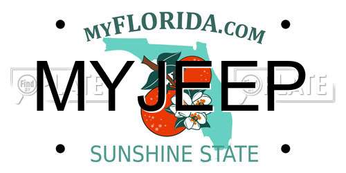 MYJEEP Florida License Plate