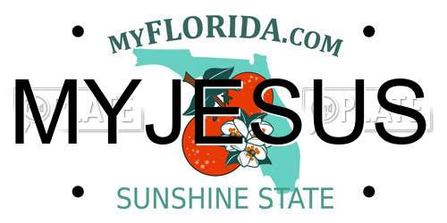 MYJESUS Florida License Plate