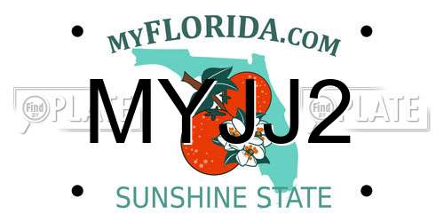 MYJJ2 Florida License Plate