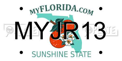 MYJR13 Florida License Plate