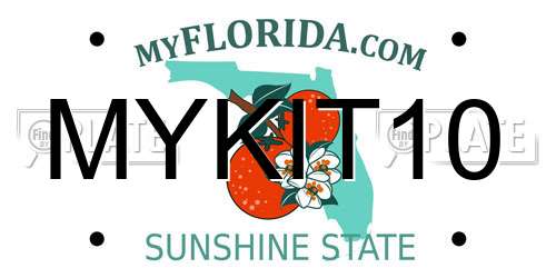 MYKIT10 Florida License Plate