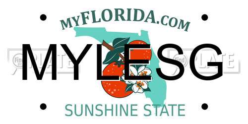 MYLESG Florida License Plate