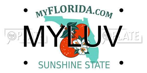 MYLUV Florida License Plate