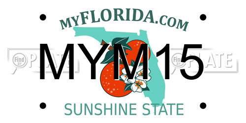 MYM15 Florida License Plate
