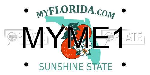 MYME1 Florida License Plate