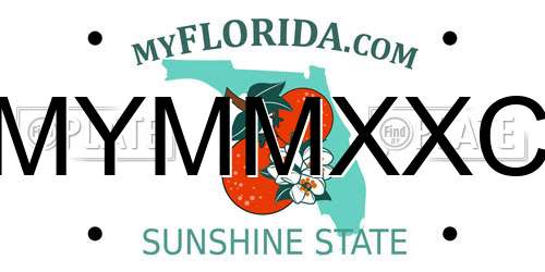 MYMMXXC Florida License Plate