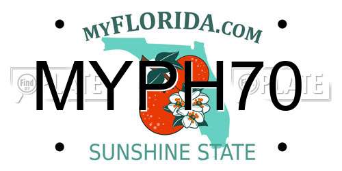 MYPH70 Florida License Plate