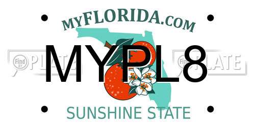 MYPL8 Florida License Plate