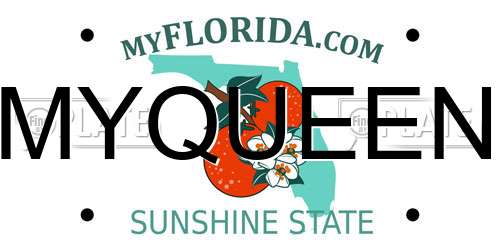 MYQUEEN Florida License Plate