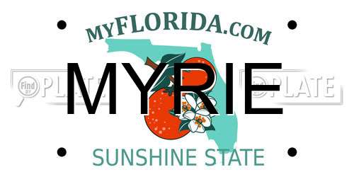 MYRIE Florida License Plate
