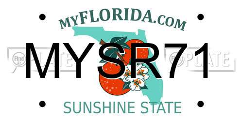 MYSR71 Florida License Plate