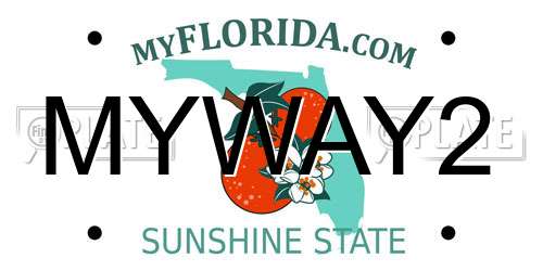 MYWAY2 Florida License Plate
