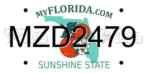 MZD2479 Florida License Plate