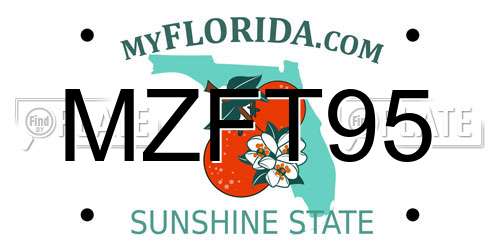 MZFT95 Florida License Plate