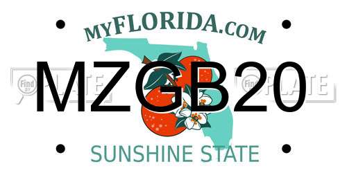 MZGB20 Florida License Plate