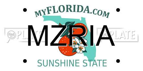 MZRIA Florida License Plate