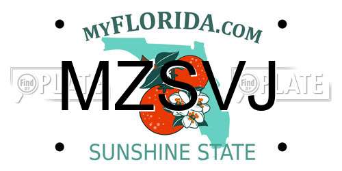 MZSVJ Florida License Plate