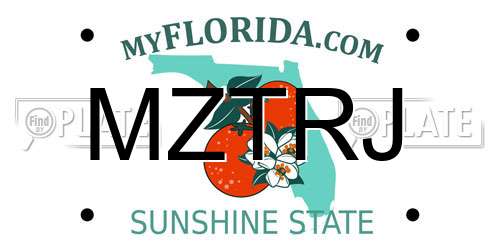 MZTRJ Florida License Plate