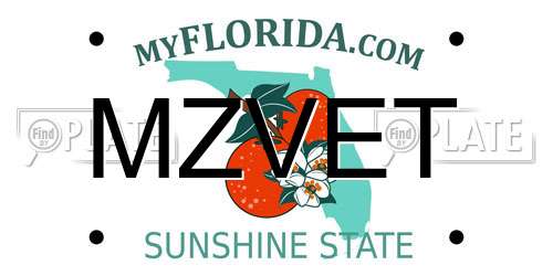 MZVET Florida License Plate