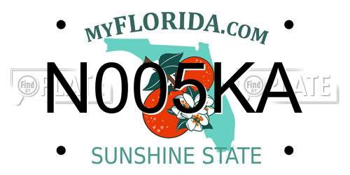 N005KA Florida License Plate