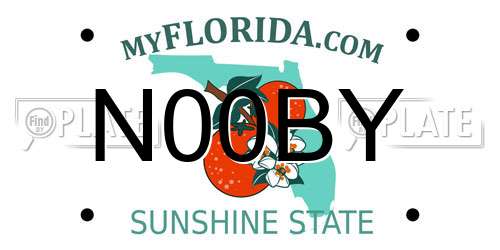 N00BY Florida License Plate