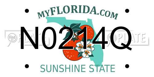N0214Q Florida License Plate