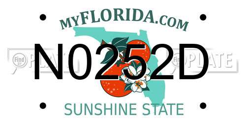 N0252D Florida License Plate