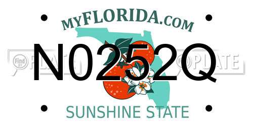 N0252Q Florida License Plate