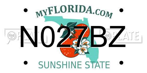 N027BZ Florida License Plate