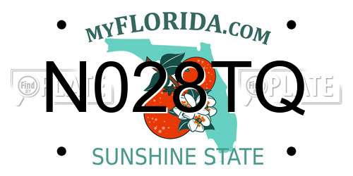 N028TQ Florida License Plate