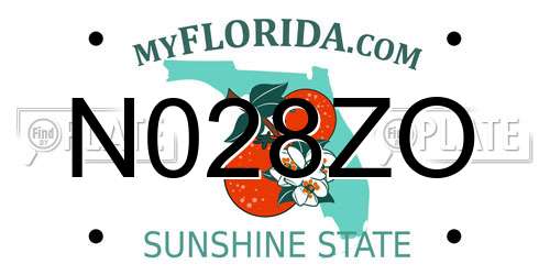 N028ZO Florida License Plate
