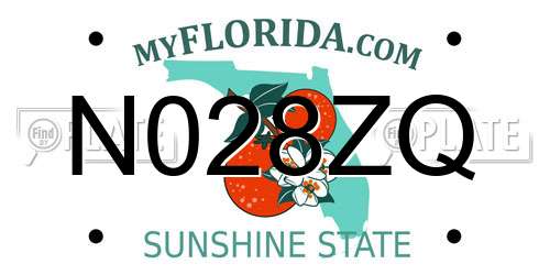 N028ZQ Florida License Plate