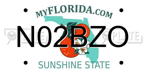 N02BZO Florida License Plate